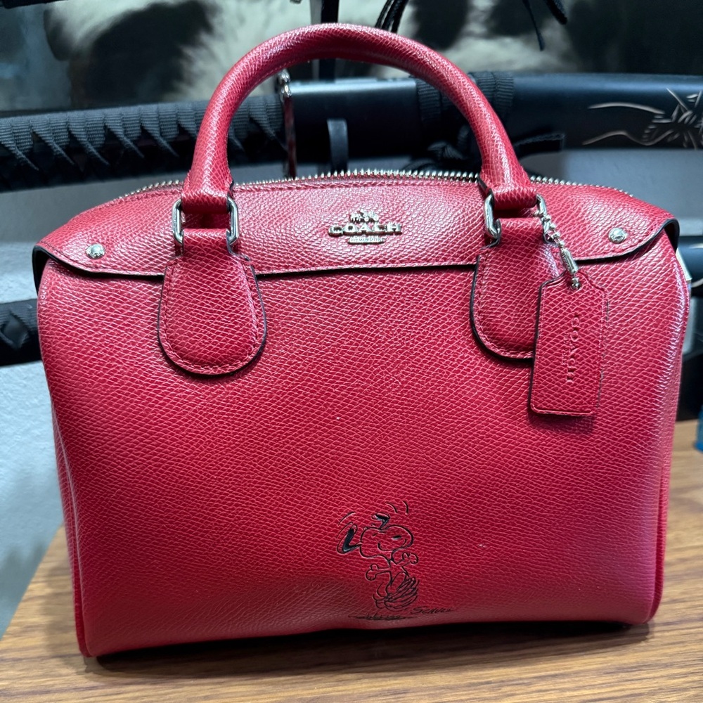 Coach Snoopy red bag